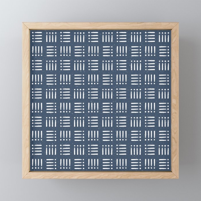 Mudcloth | Classic Blue Mini Art Print Gallery Image 1
