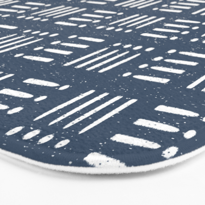 Mudcloth | Classic Blue Bath Mat Gallery Image 3