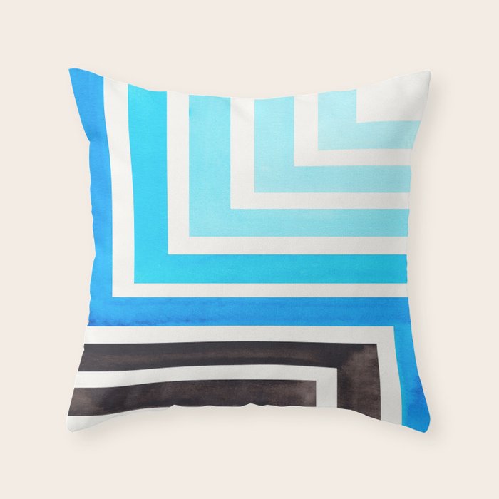 Cerulean Blue Throw Pillow Gallery Image 1