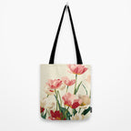 Coral Tulips in Bloom Tote Bag Gallery Image 2