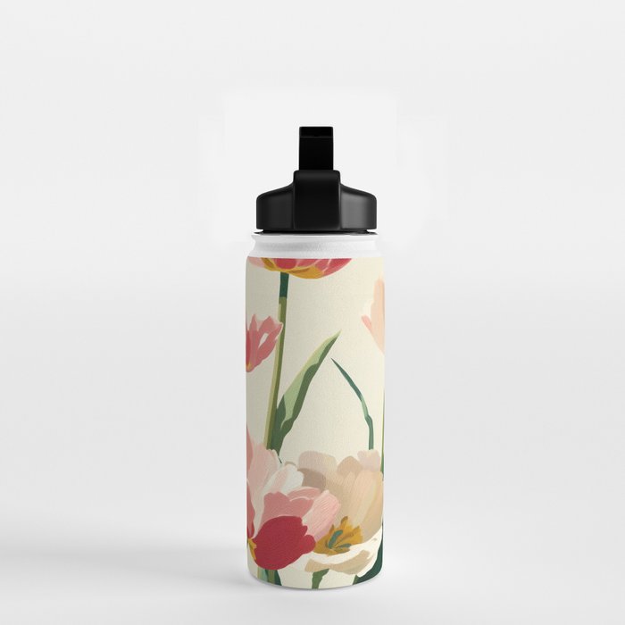 Coral Tulips in Bloom Water Bottle Gallery Image 2