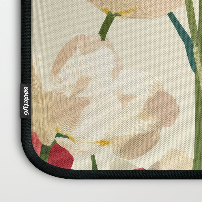 Coral Tulips in Bloom Laptop Sleeve Gallery Image 3