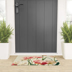 Coral Tulips in Bloom Welcome Mat Gallery Image 3