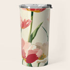 Coral Tulips in Bloom Travel Mug Gallery Image 2