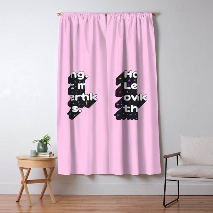 Let Me Overthink This - humorous typography Window Curtain Gallery Image 5