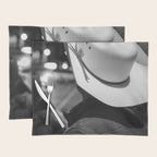 New York City cowboy night out in Black and white Placemat Gallery Image 1