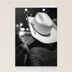 New York City cowboy night out in Black and white Stationery Card Gallery Image 2