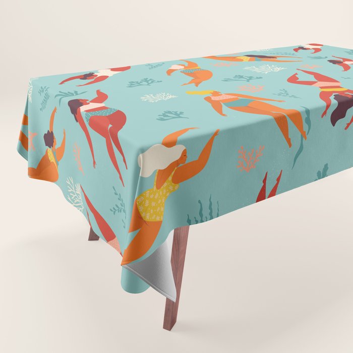 Swimming girl Tablecloth Gallery Image 1