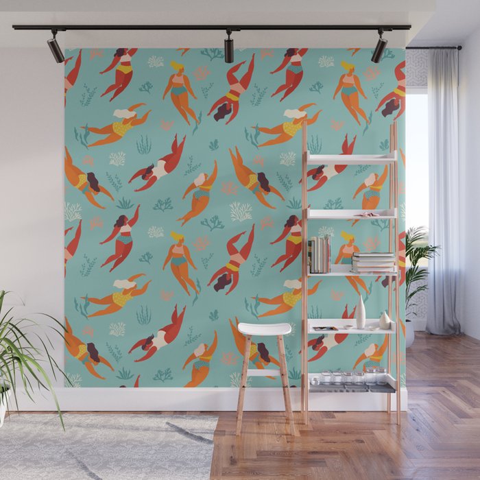 Swimming girl Wall Mural Gallery Image 1
