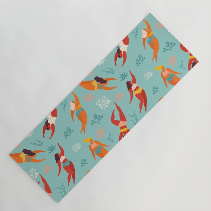 Swimming girl Yoga Mat Gallery Image 1