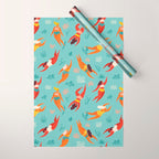 Swimming girl Wrapping Paper Gallery Image 1