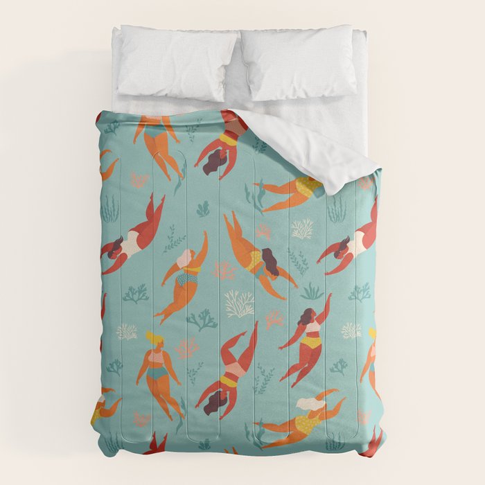 Swimming girl Comforter Gallery Image 1