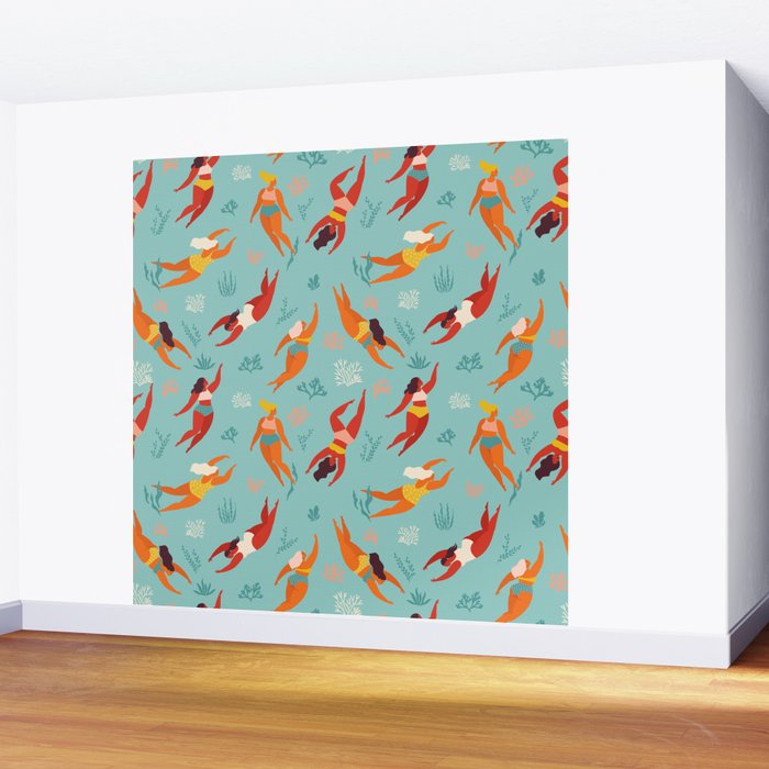 Swimming girl Wall Mural Gallery Image 2