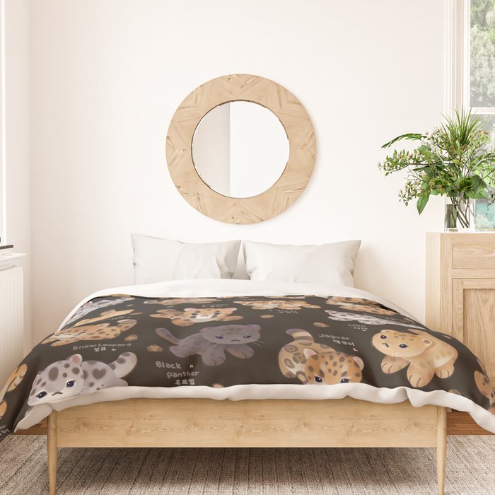 The year of big cat cubs - dark Duvet Cover Gallery Image 3