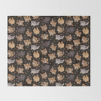 The year of big cat cubs - dark Throw Blanket Gallery Image 2