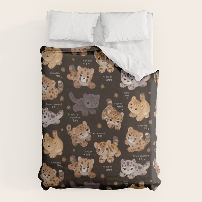 The year of big cat cubs - dark Duvet Cover Gallery Image 6