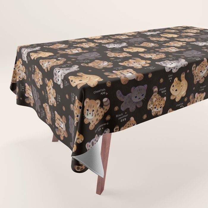 The year of big cat cubs - dark Tablecloth Gallery Image 1