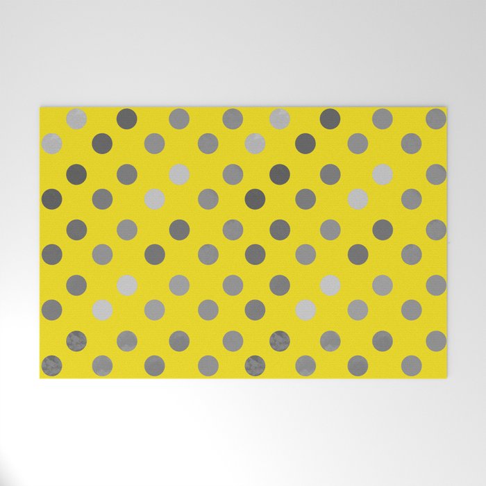 Polka Proton Yellow Welcome Mat Gallery Image 1