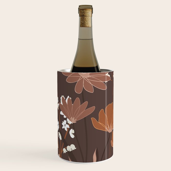 Floral Mocha 1 Wine Chiller Gallery Image 1