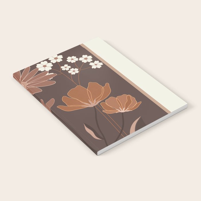 Floral Mocha 1 Notebook Gallery Image 2