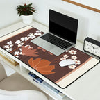 Floral Mocha 1 Desk Mat Gallery Image 2