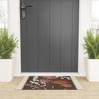 Floral Mocha 1 Welcome Mat Gallery Image 3