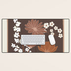 Floral Mocha 1 Desk Mat Gallery Image 1