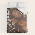 Floral Mocha 1 Duvet Cover Gallery Image 6