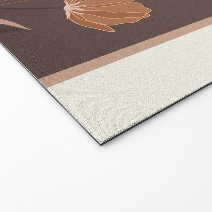 Floral Mocha 1 Welcome Mat Gallery Image 2