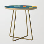 Mid-Century Modern Geometric Colorful Artwork Side Table Gallery Image 1