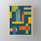 Mid-Century Modern Geometric Colorful Artwork Mini Art Print Gallery Image 1