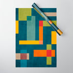 Mid-Century Modern Geometric Colorful Artwork Wrapping Paper Gallery Image 1