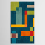 Mid-Century Modern Geometric Colorful Artwork Tablecloth Gallery Image 2