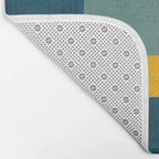 Mid-Century Modern Geometric Colorful Artwork Bath Mat Gallery Image 2