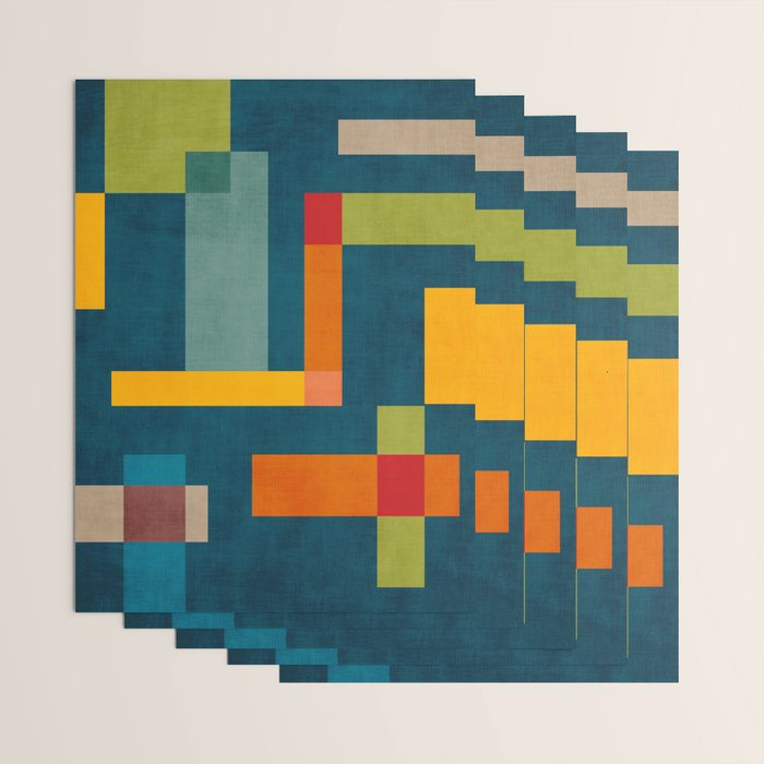 Mid-Century Modern Geometric Colorful Artwork Wrapping Paper Gallery Image 3