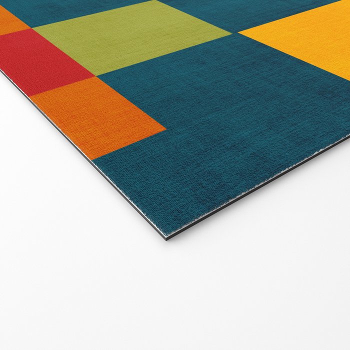 Mid-Century Modern Geometric Colorful Artwork Welcome Mat Gallery Image 2