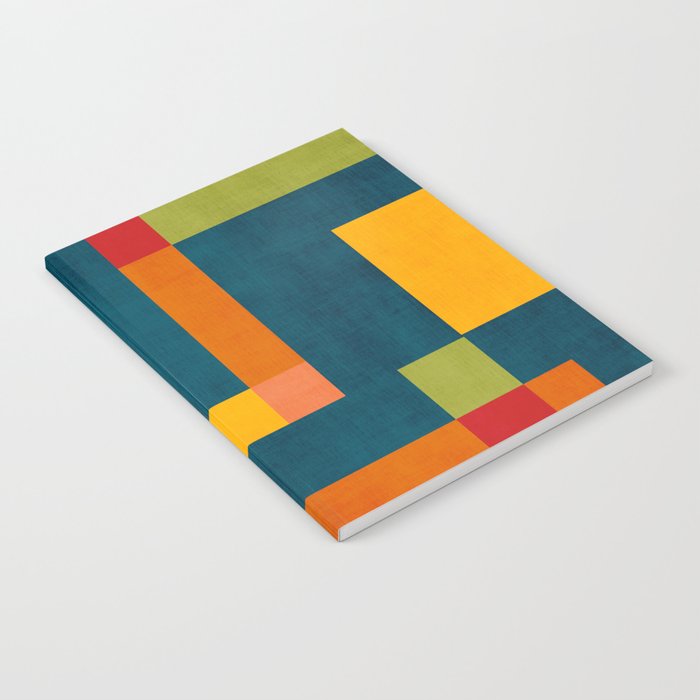 Mid-Century Modern Geometric Colorful Artwork Notebook Gallery Image 2