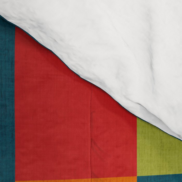 Mid-Century Modern Geometric Colorful Artwork Comforter Gallery Image 4