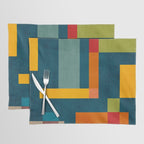 Mid-Century Modern Geometric Colorful Artwork Placemat Gallery Image 1