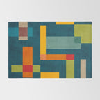 Mid-Century Modern Geometric Colorful Artwork Rug Gallery Image 2