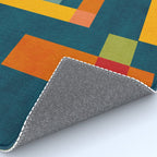 Mid-Century Modern Geometric Colorful Artwork Rug Gallery Image 4