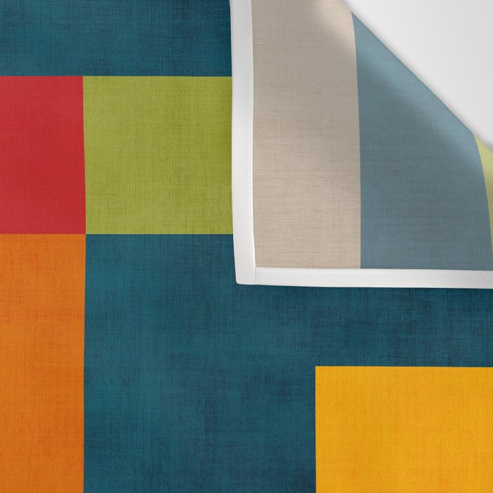 Mid-Century Modern Geometric Colorful Artwork Wall Tapestry Gallery Image 3