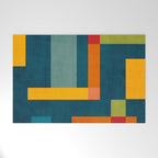 Mid-Century Modern Geometric Colorful Artwork Welcome Mat Gallery Image 1