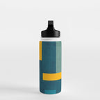 Mid-Century Modern Geometric Colorful Artwork Water Bottle Gallery Image 3