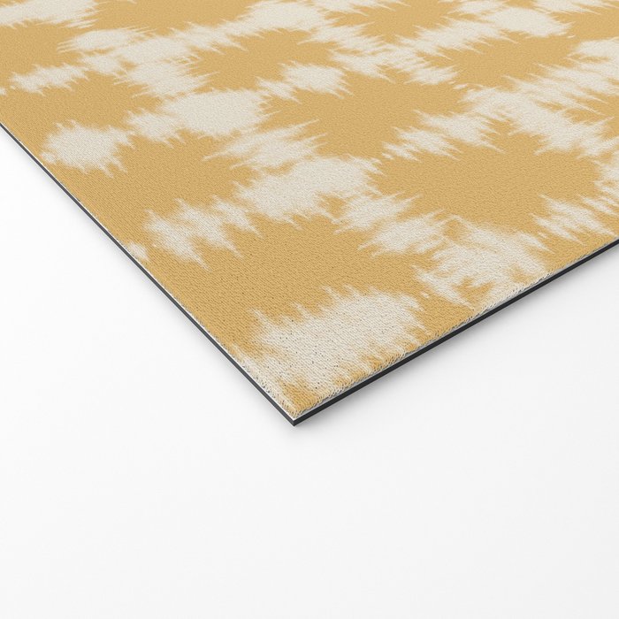 Tie dye checked in yellow Welcome Mat Gallery Image 2