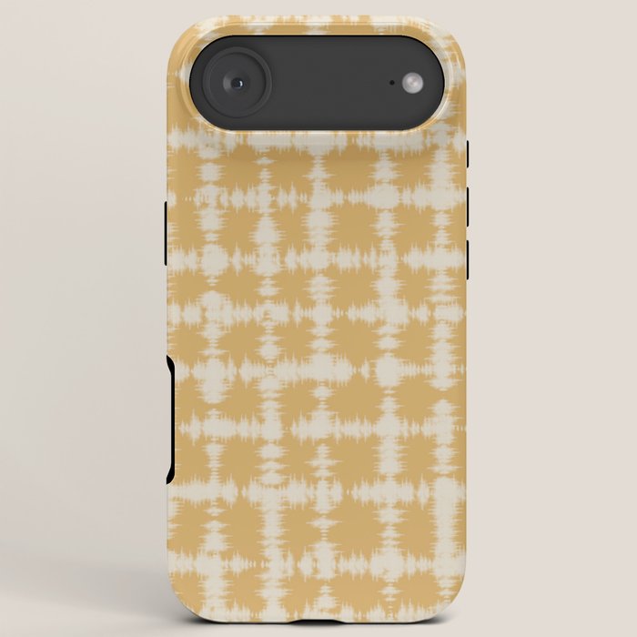 Tie dye checked in yellow iPhone Case Gallery Image 6