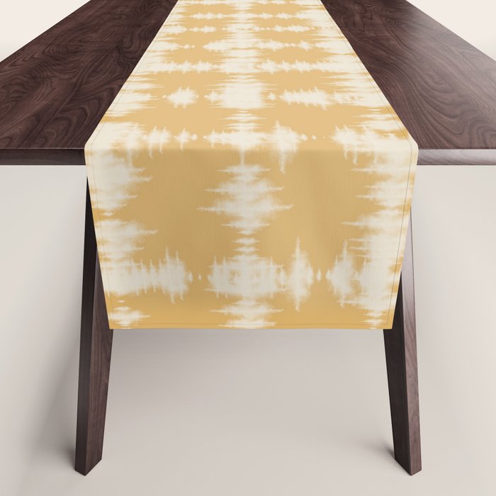 Tie dye checked in yellow Table Runner Gallery Image 1