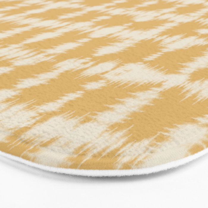 Tie dye checked in yellow Bath Mat Gallery Image 3