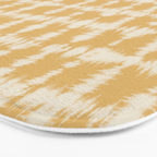 Tie dye checked in yellow Bath Mat Gallery Image 3