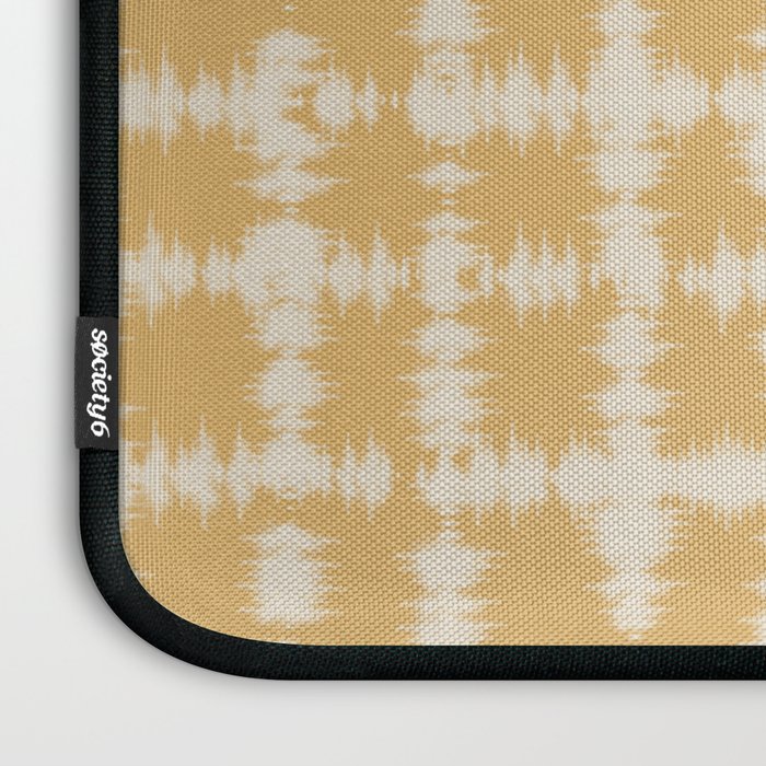 Tie dye checked in yellow Laptop Sleeve Gallery Image 3
